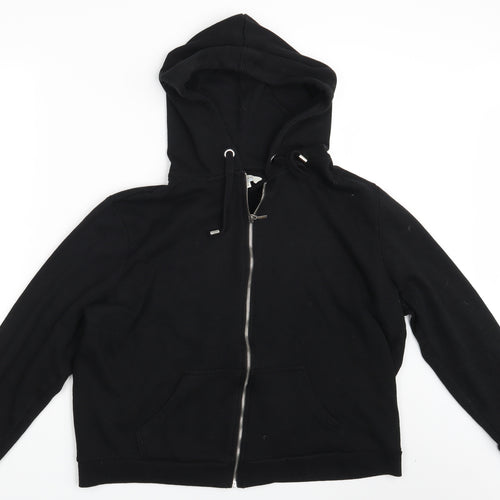 Peacocks Womens Black   Full Zip Hoodie Size 20