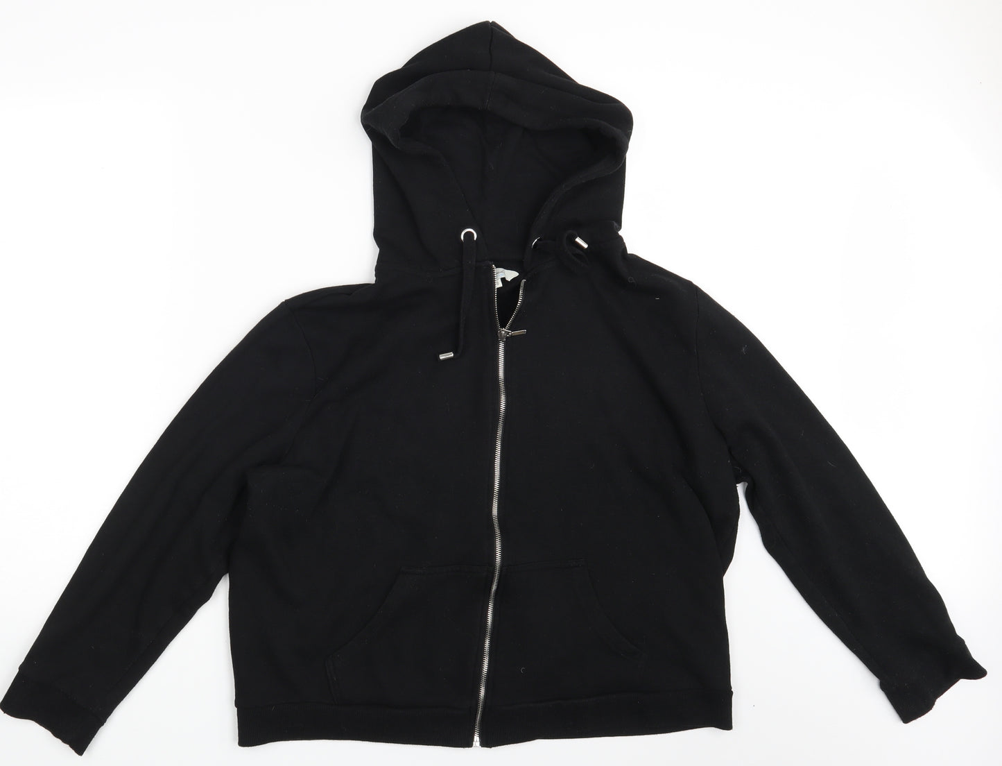 Peacocks Womens Black   Full Zip Hoodie Size 20