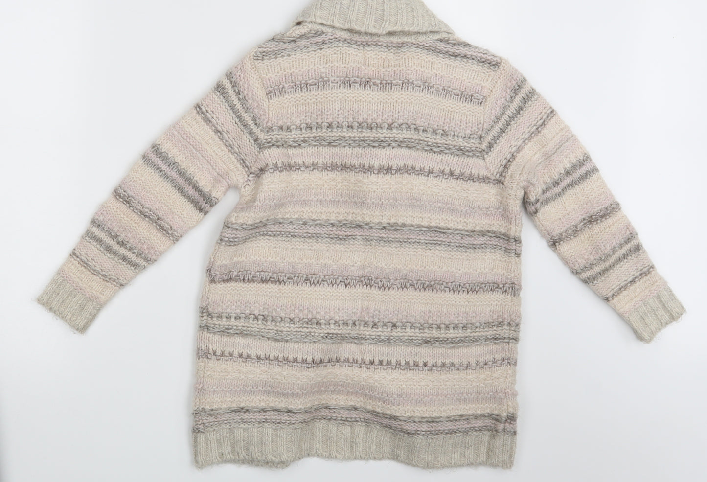 Wear with Love Girls Grey Spotted  Cardigan Jumper Size 9-10 Years