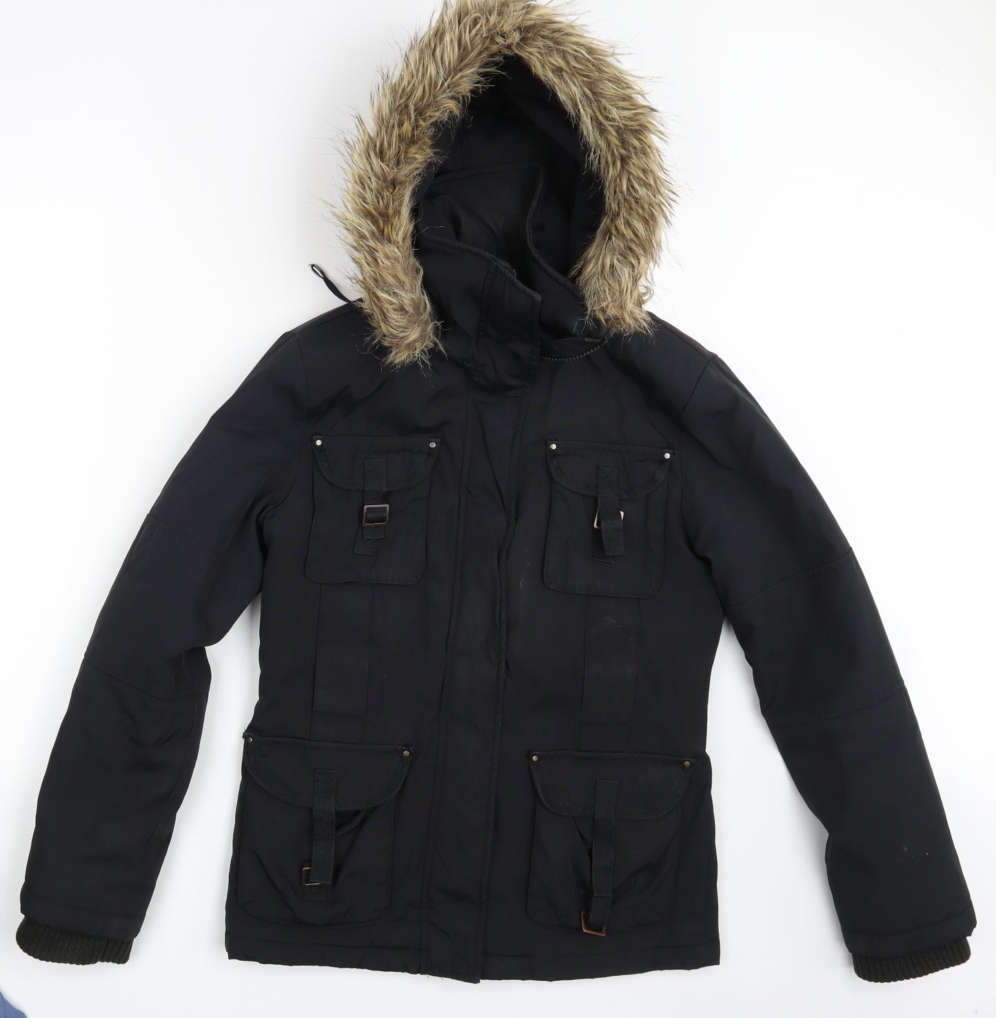 David Barry  Womens Black   Parka Coat Size 10