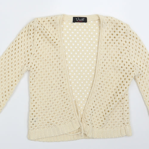 Vice Designs Womens Ivory   Cardigan Jumper One Size