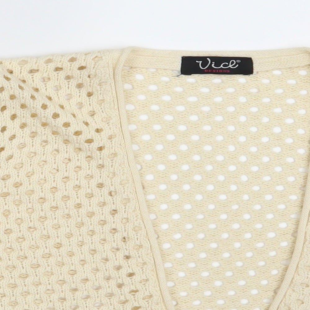 Vice Designs Womens Ivory   Cardigan Jumper One Size