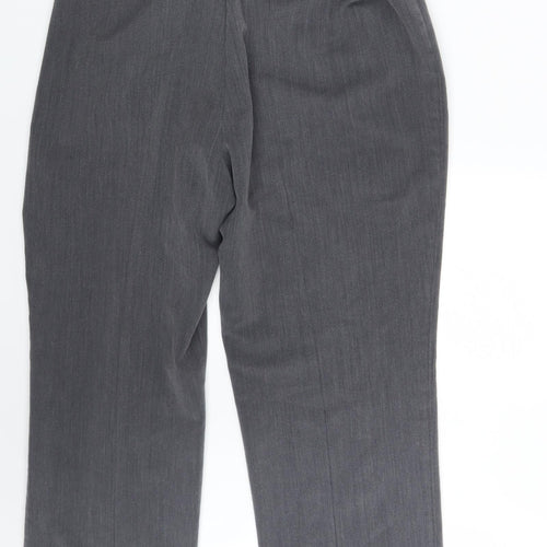 Bm Collection Womens Grey   Dress Pants Trousers Size 18 L23 in