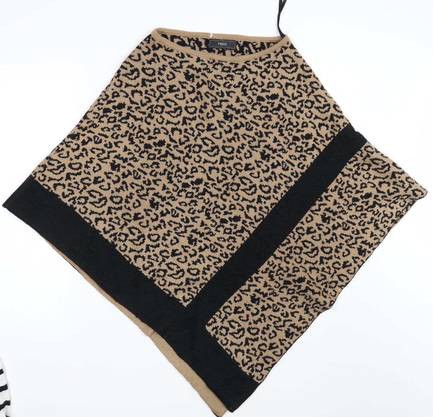 NEXT Womens Brown Animal Print  Jacket Poncho Size S  - SIZE- S/M