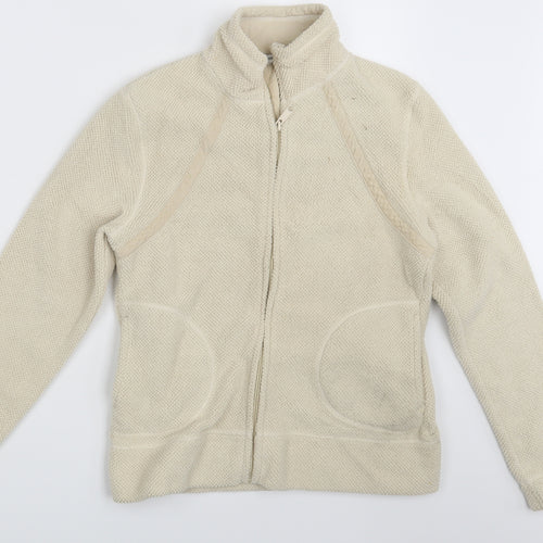 George Womens Ivory   Full Zip Jumper Size 12