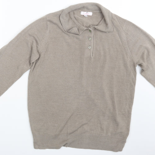 Julipa Womens Beige   Basic Polo Size 16