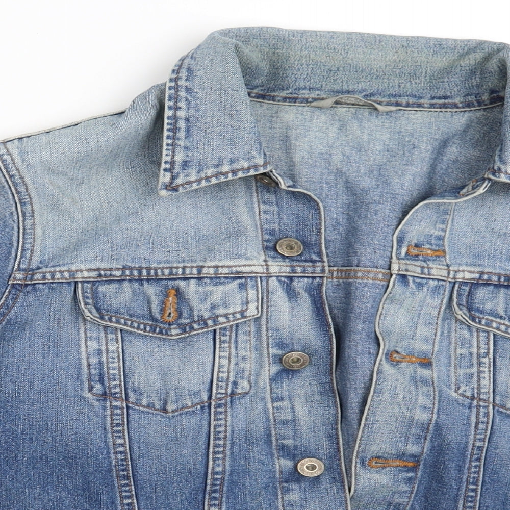 M&S Womens Blue  Denim Jacket  Size 14