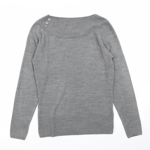 M&S Womens Grey   Pullover Jumper Size 10