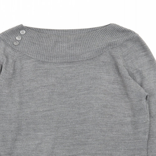 M&S Womens Grey   Pullover Jumper Size 10