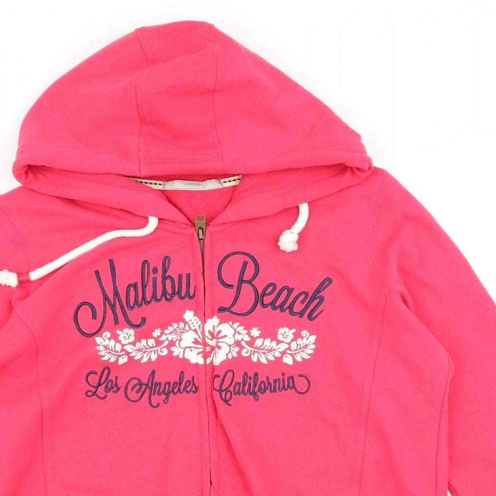 Asda George Womens Pink   Full Zip Jumper Size 16