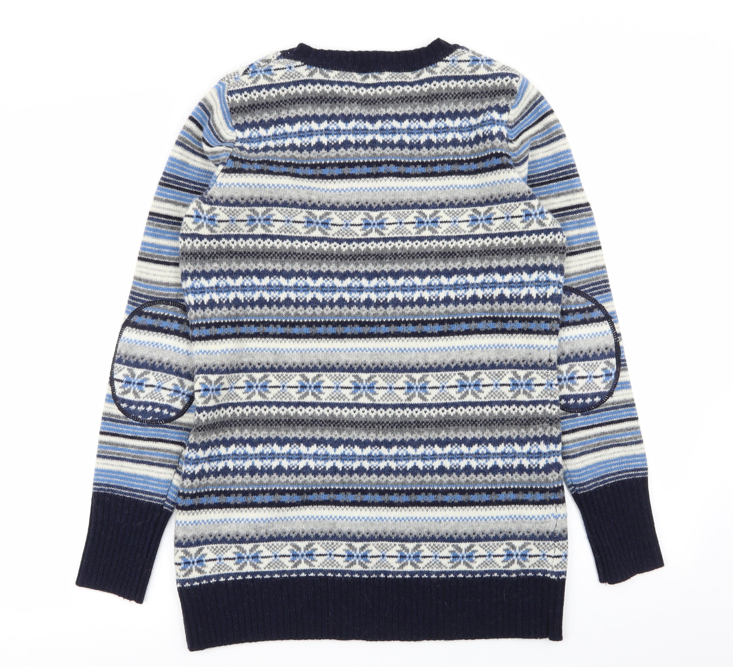 tellwide clothing Mens Multicoloured Geometric  Pullover Jumper Size M