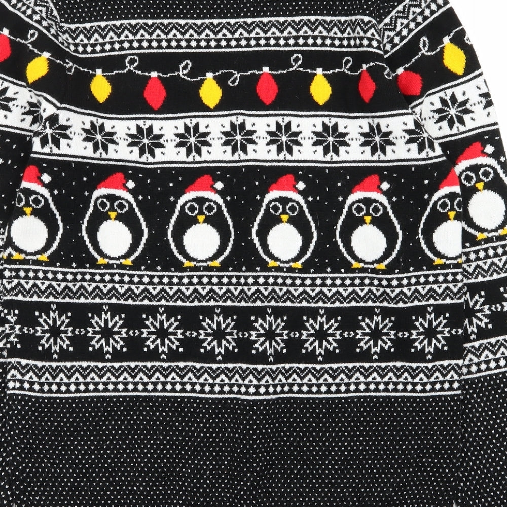 New Look Mens Multicoloured Geometric  Pullover Jumper Size S  - christmas jumper