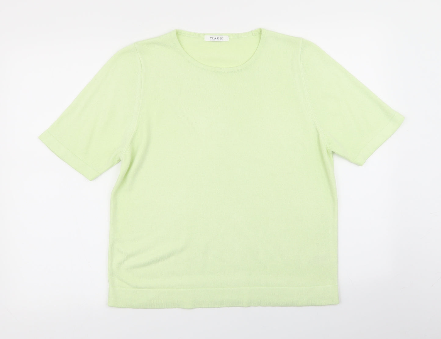 Classic Womens Green   Basic T-Shirt Size 14