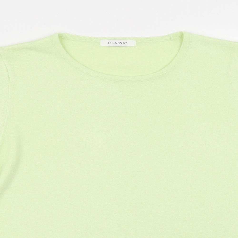 Classic Womens Green   Basic T-Shirt Size 14