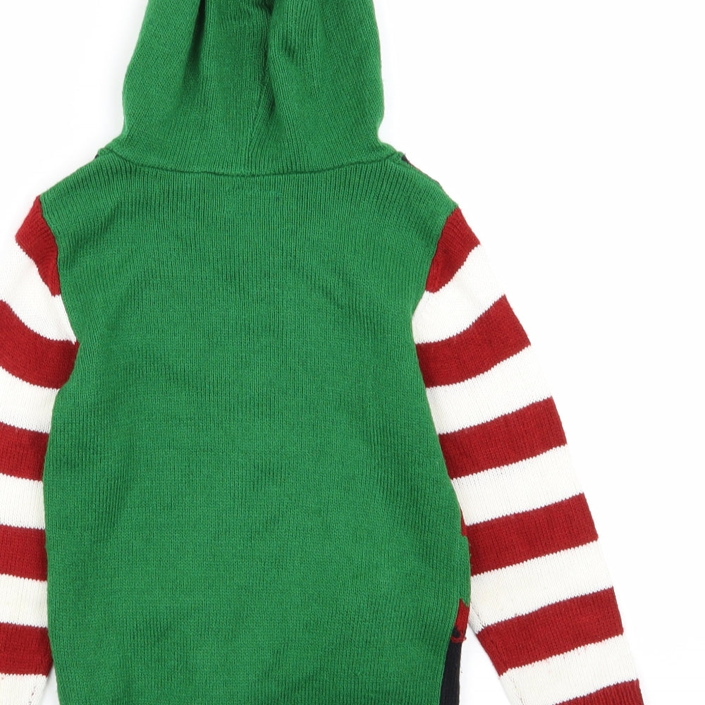 NEXT Boys Multicoloured Striped  Pullover Jumper Size 4 Years  - elf