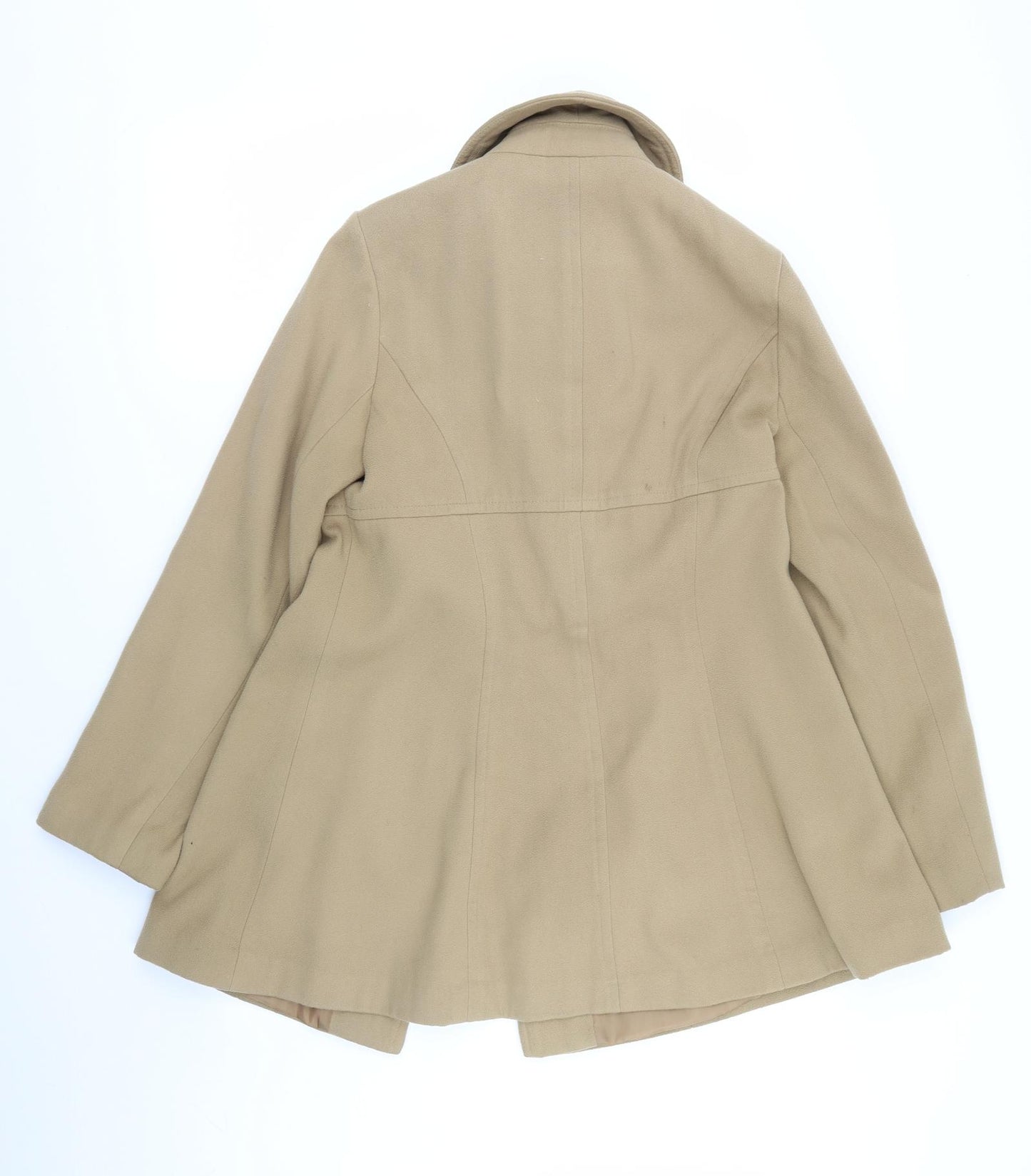 Peacocks Womens Beige   Overcoat Coat Size 12