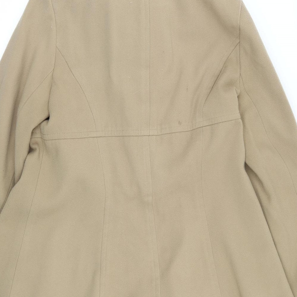 Peacocks Womens Beige   Overcoat Coat Size 12