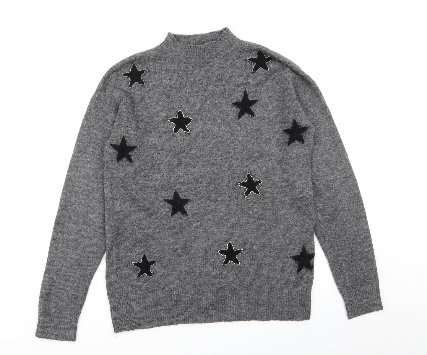 NEXT Womens Grey   Pullover Jumper Size XS  - star detail