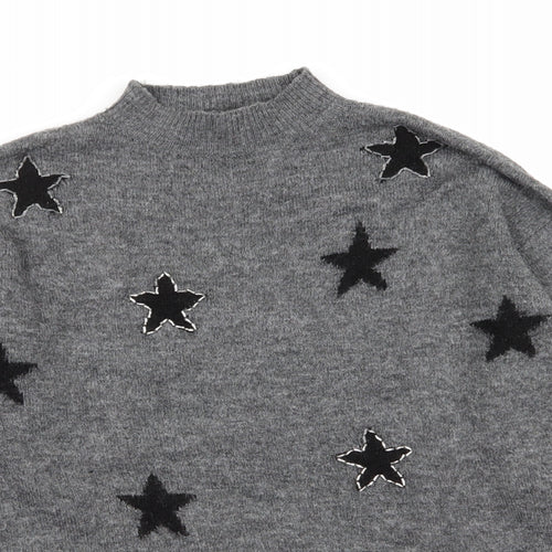 NEXT Womens Grey   Pullover Jumper Size XS  - star detail