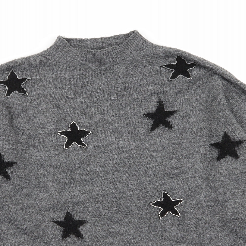 NEXT Womens Grey   Pullover Jumper Size XS  - star detail
