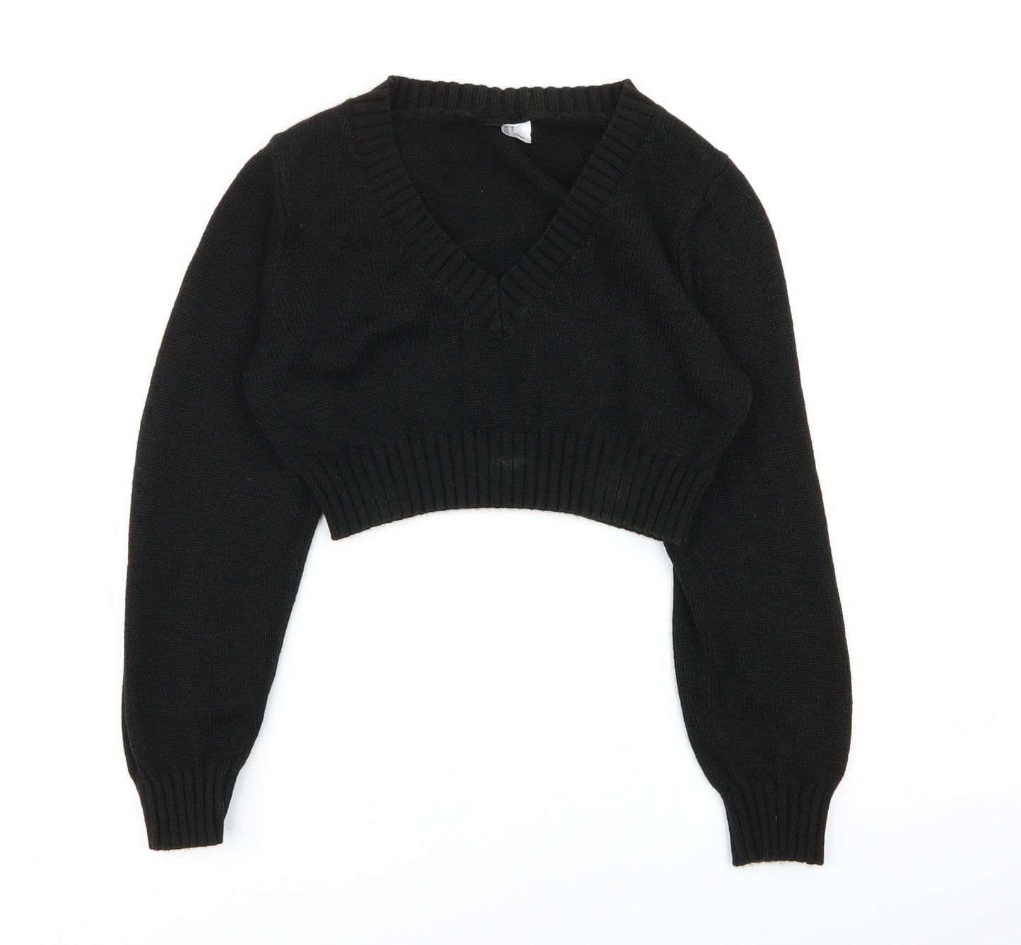 Preworn Womens Black   Pullover Jumper Size S  - crop jumper