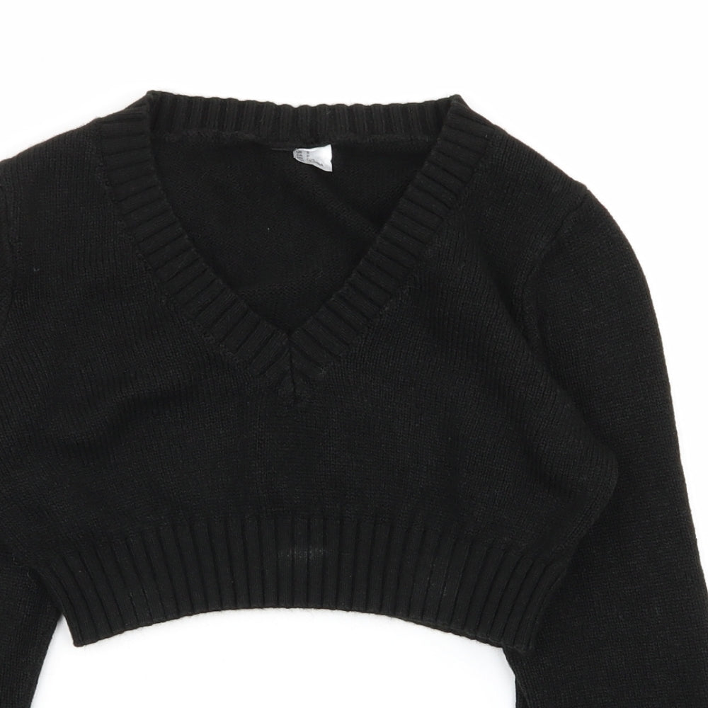 Preworn Womens Black   Pullover Jumper Size S  - crop jumper