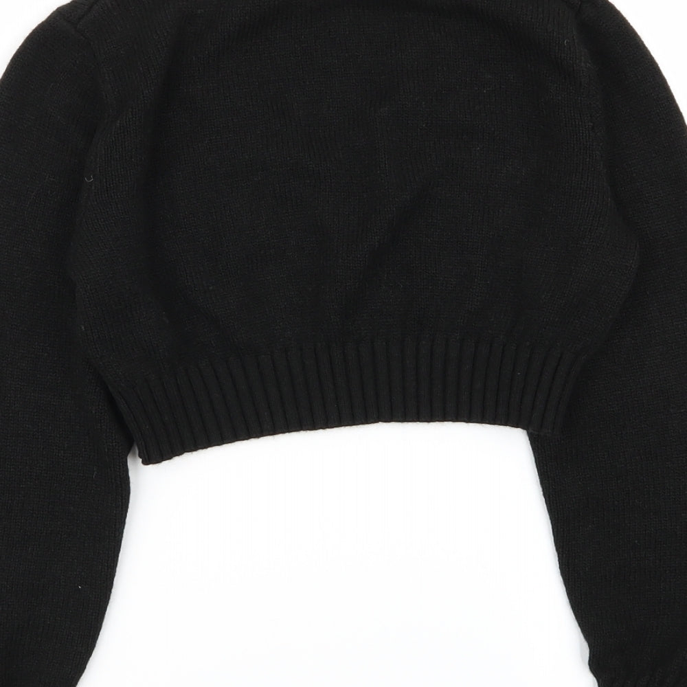 Preworn Womens Black   Pullover Jumper Size S  - crop jumper
