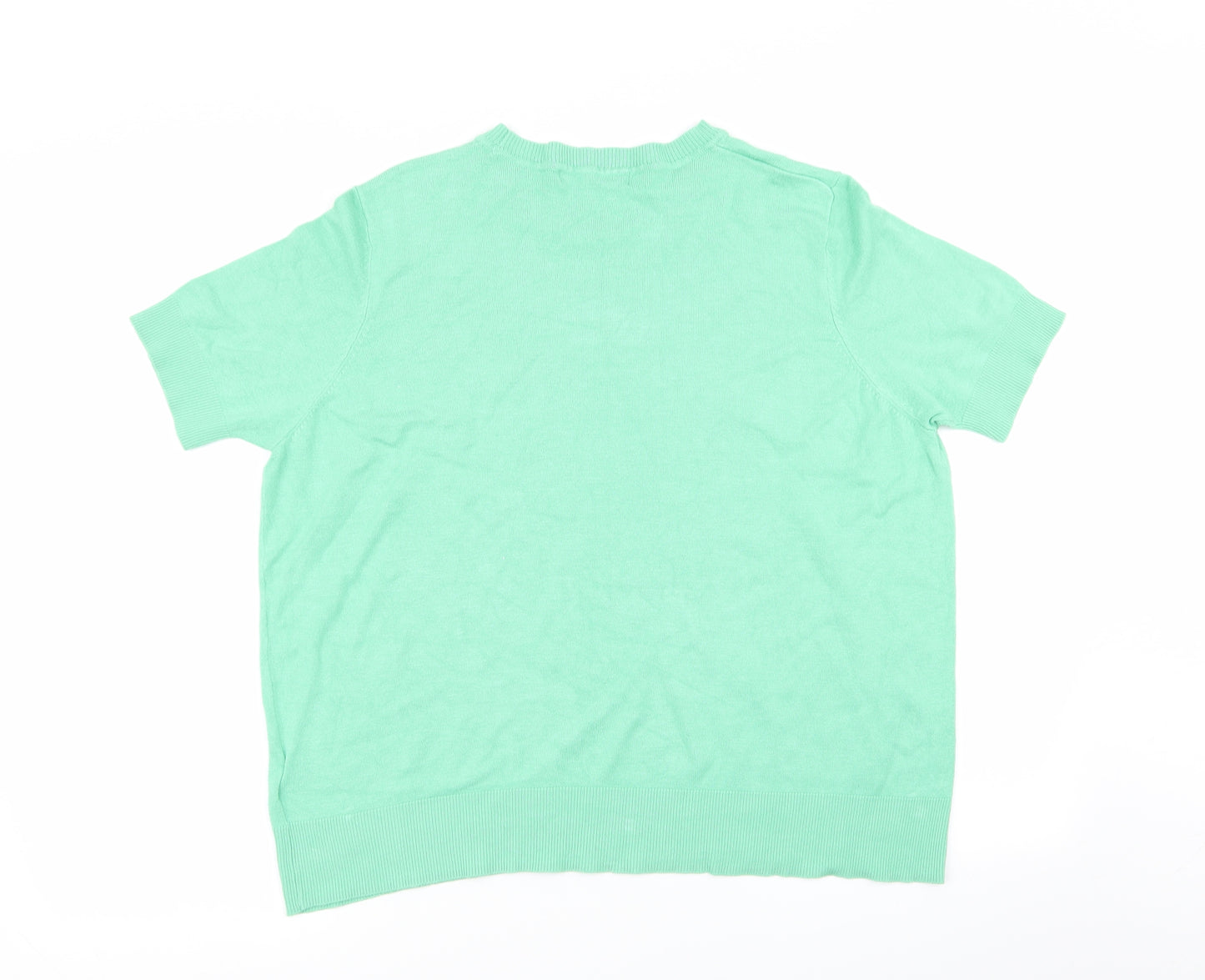 M&S Womens Green   Basic T-Shirt Size 18