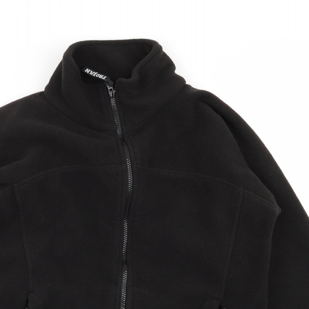 Trojan Womens Black   Full Zip Jumper Size 8