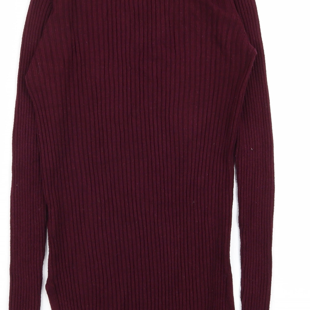 Papaya Womens Purple   Basic T-Shirt Size 10