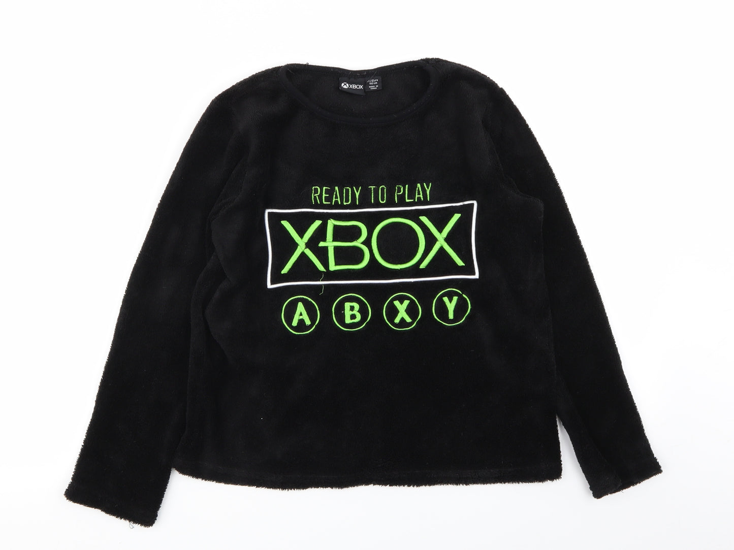 Xbox Boys Black Solid   Pyjama Top Size 11-12 Years