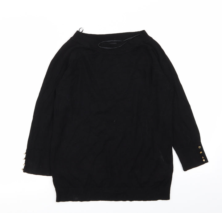 F&F Womens Black Pullover Jumper Size 12