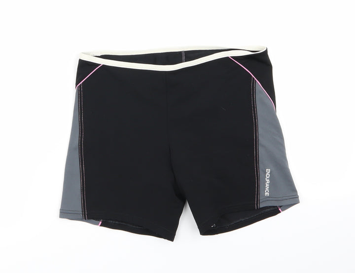 Speedo Womens Black   Hot Pants Shorts Size 10 - stretch waistband