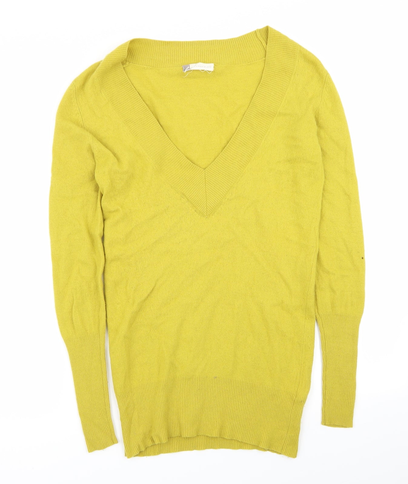 Chocolate Womens Yellow   Pullover Jumper Size 10