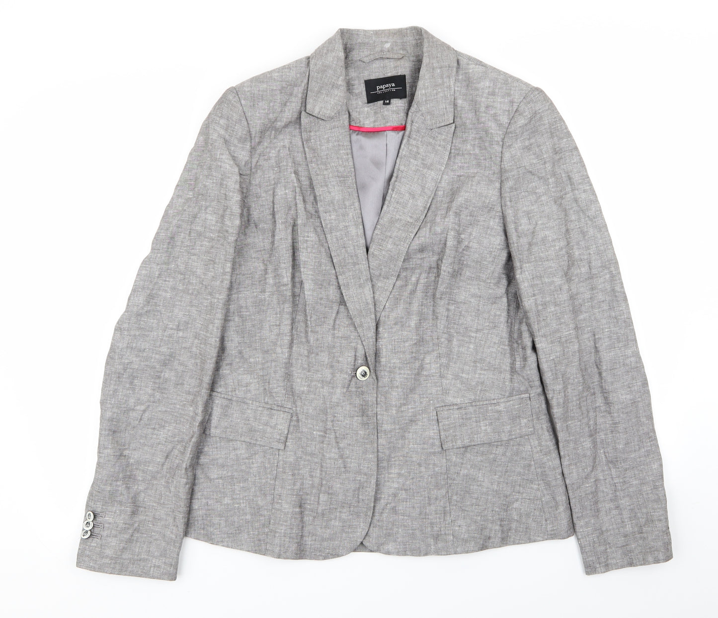 Papaya Womens Grey   Jacket Blazer Size 14