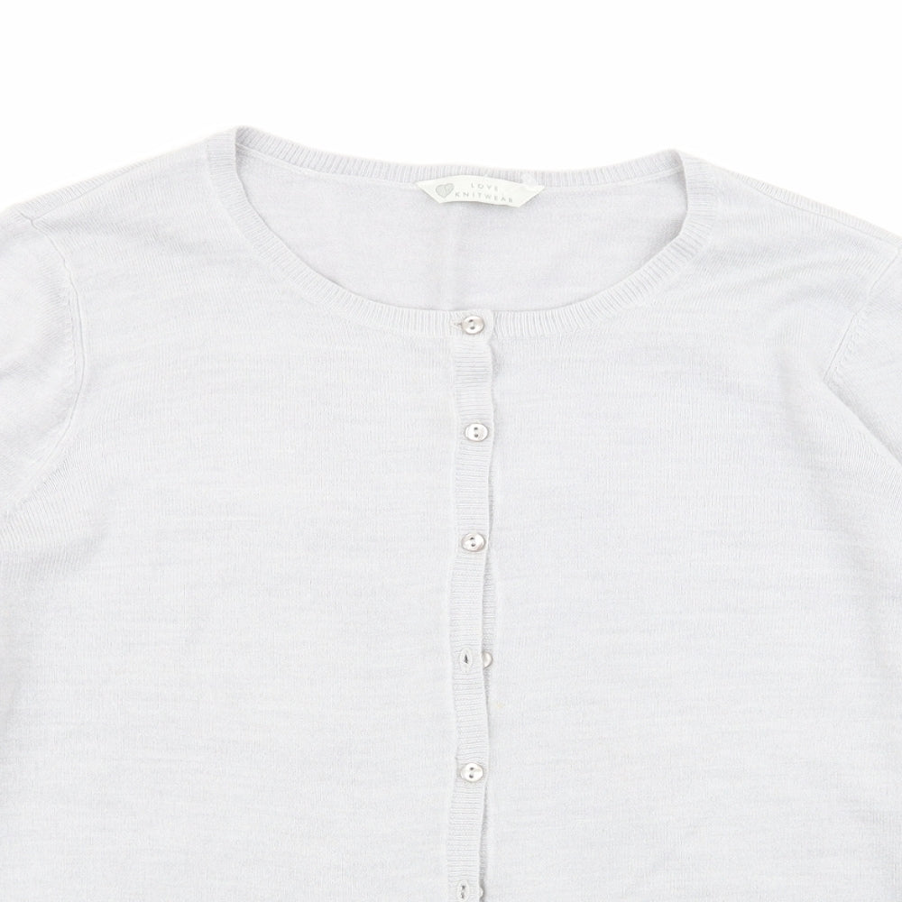 BHS Womens Grey   Cardigan Jumper Size 18