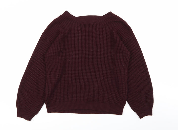 New Look Womens Purple Pullover Jumper Size S