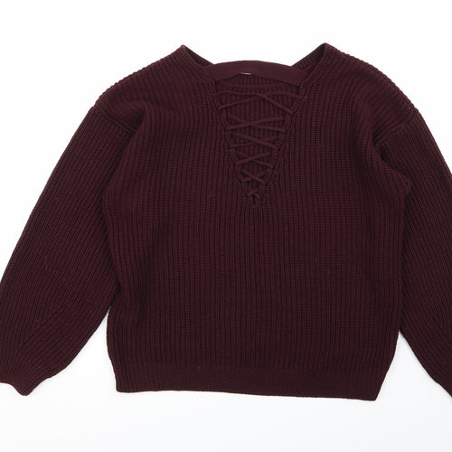 New Look Womens Purple   Pullover Jumper Size S