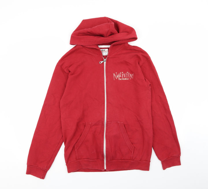 Anvil Womens Red Full Zip Jumper Size S - nativity