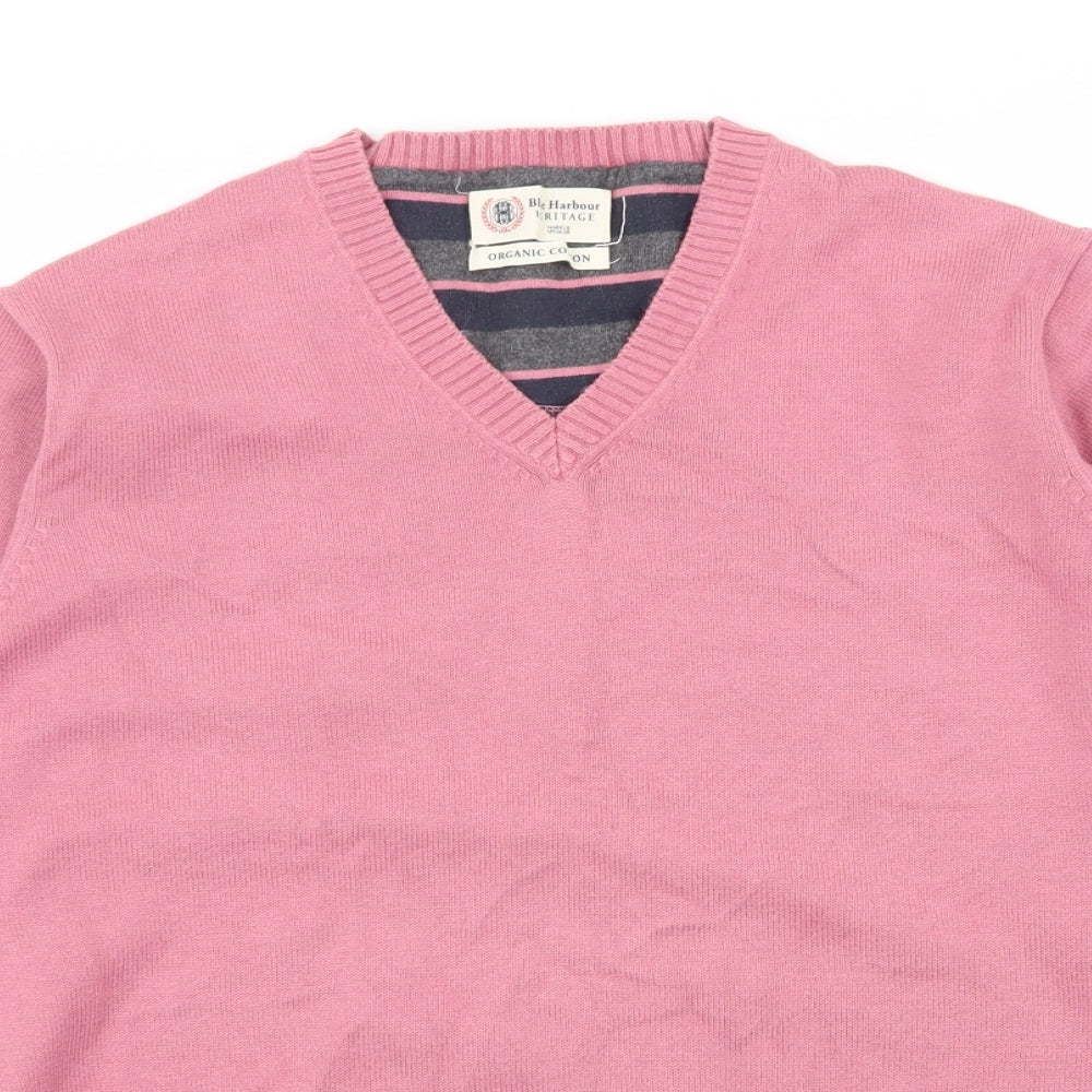 M&S Mens Pink   Pullover Jumper Size L
