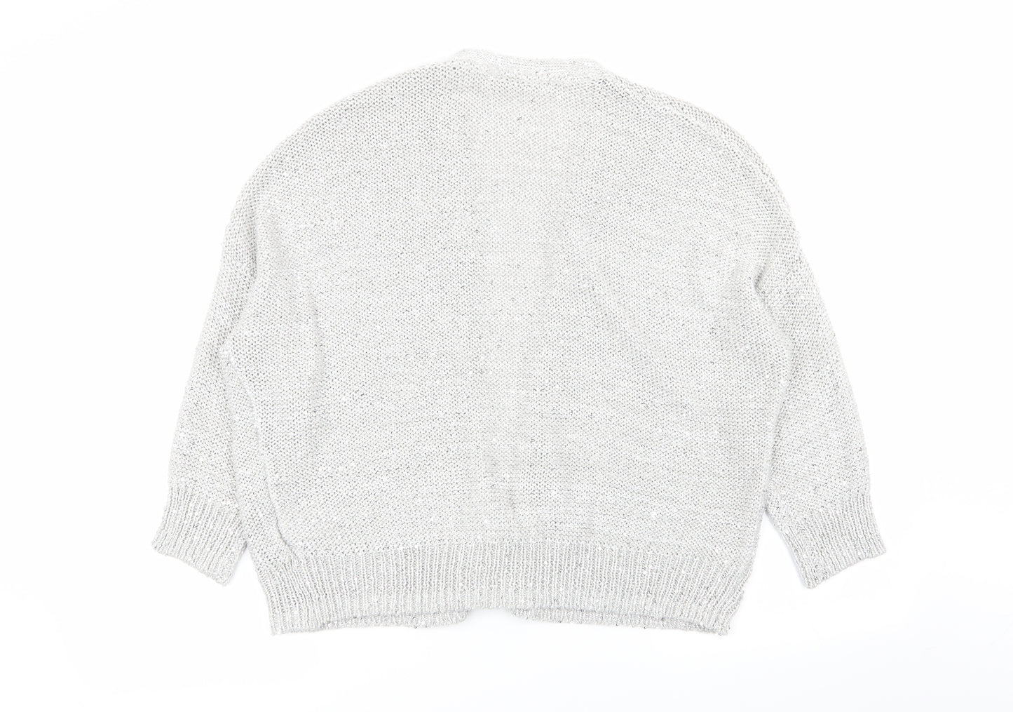 M&S Womens Grey   Cardigan Jumper Size 16