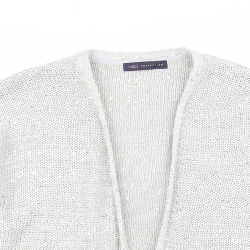 M&S Womens Grey   Cardigan Jumper Size 16