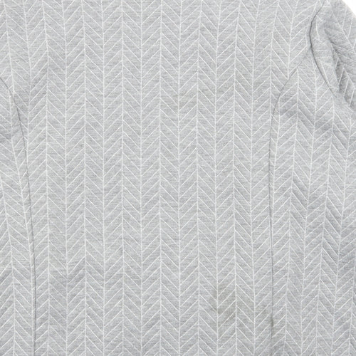 anna rose Womens Grey Geometric  Full Zip Jumper Size 14