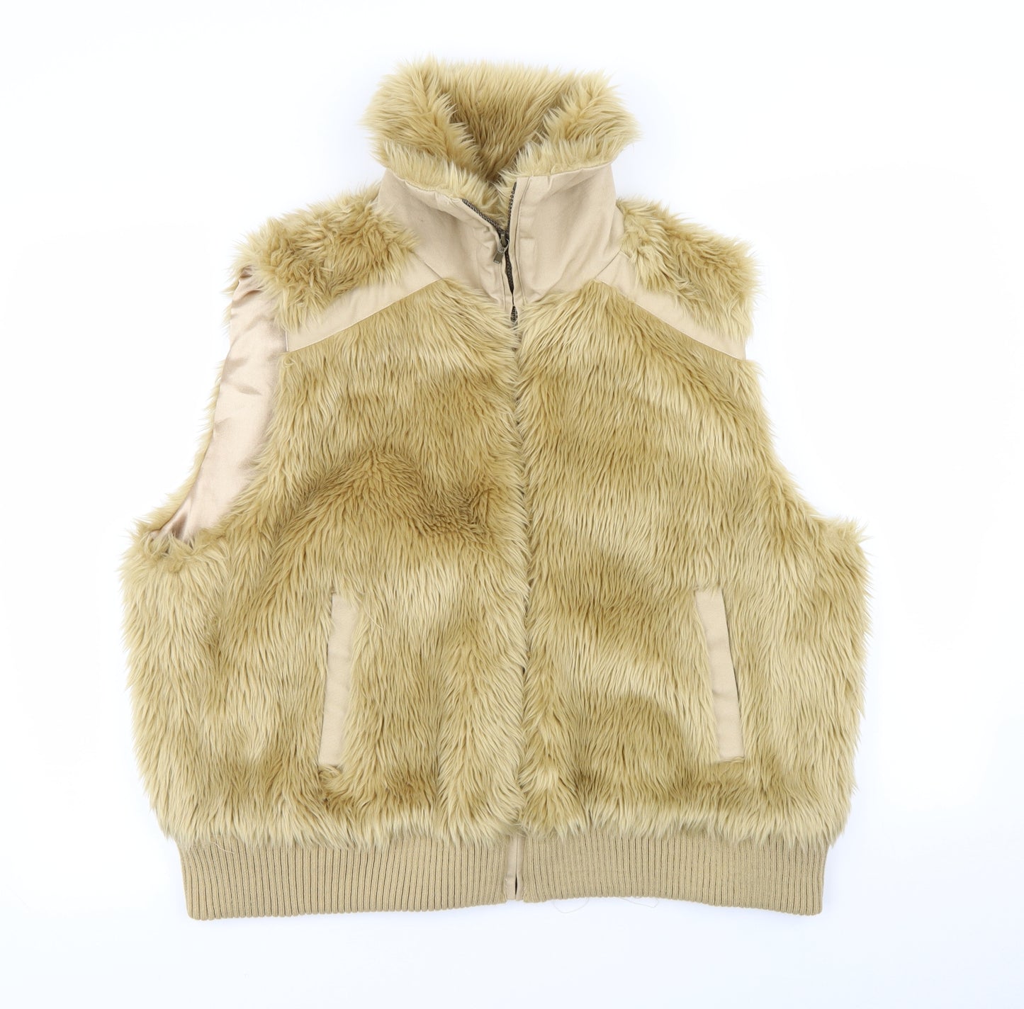 Asda George Womens Beige   Gilet Coat Size 24