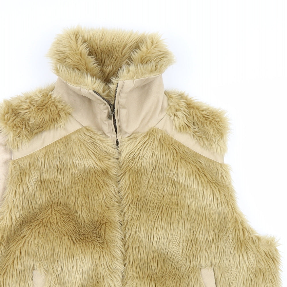 Asda George Womens Beige   Gilet Coat Size 24