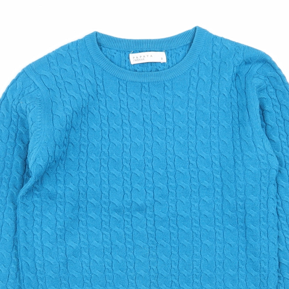 Papaya Womens Blue   Pullover Jumper Size 8