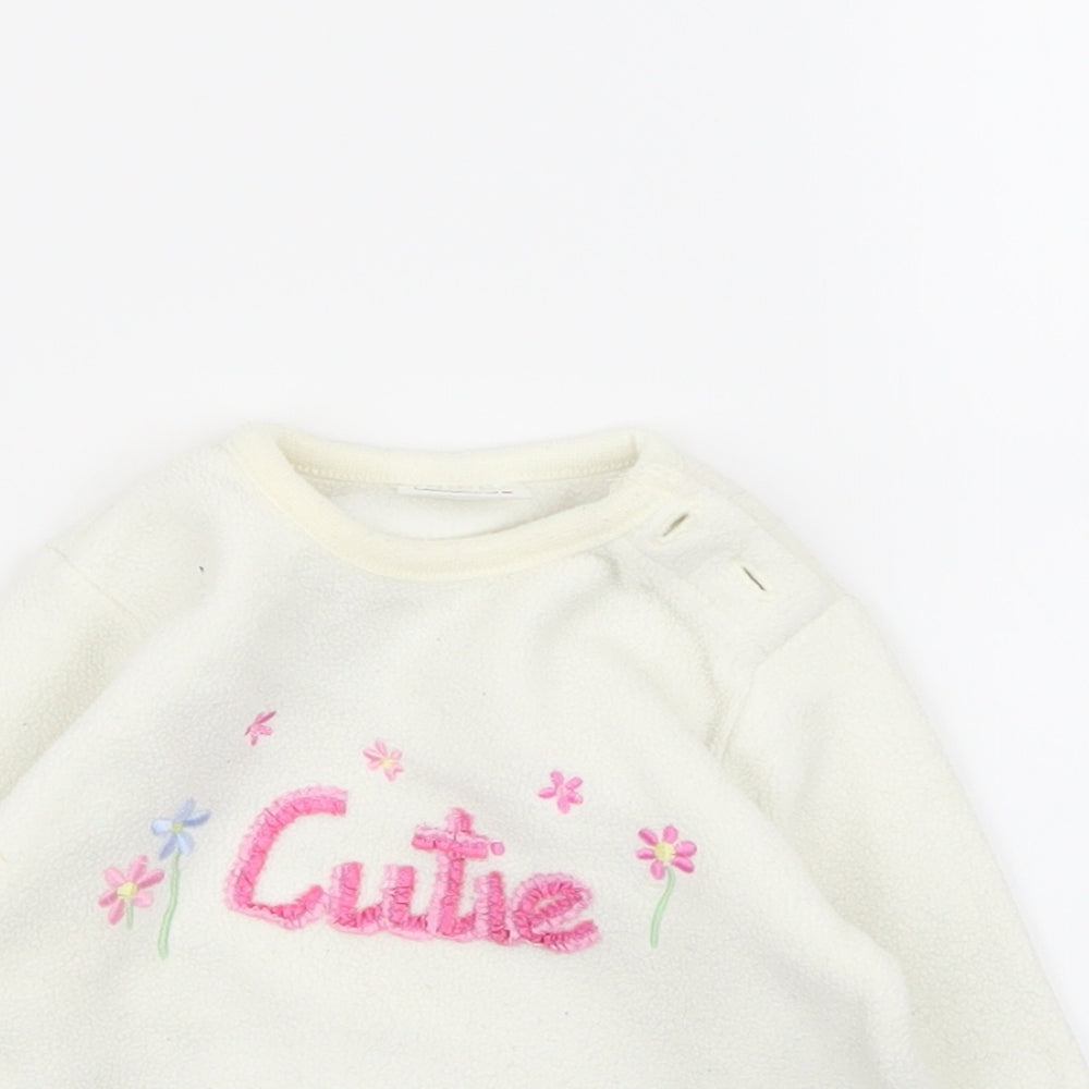 Ladybird Girls White   Pullover Jumper Size 0-3 Months