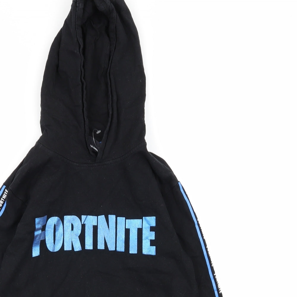 fortnight Boys Black   Pullover Jumper Size 12 Years