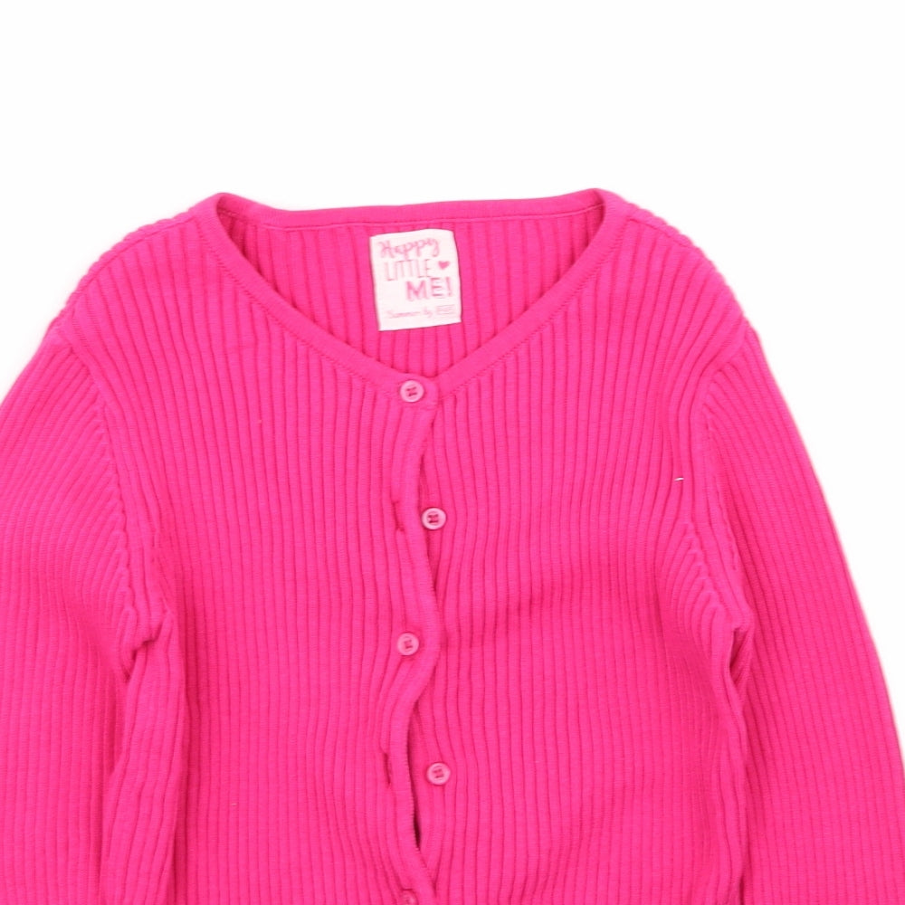 F&F Girls Pink   Cardigan Jumper Size 6-7 Years