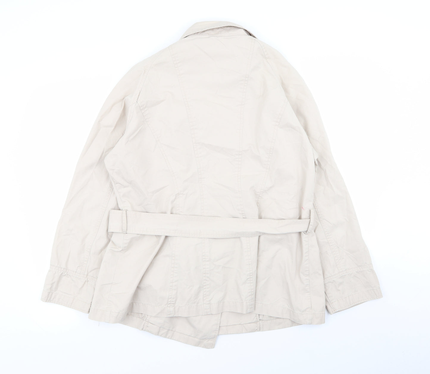 Per Una Womens Beige   Overcoat Coat Size 18